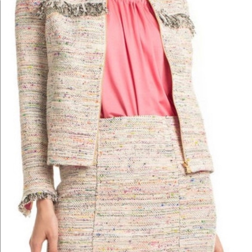 Trina Turk Women’s Ticket Tweed Jacket in Size Medium
